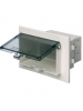 Arlington DBHB1CGC - Low Profile InBox for New Vinyl Siding Construction - 1-Gang - Horizontal Mount - Weatherproof Cover - Clear